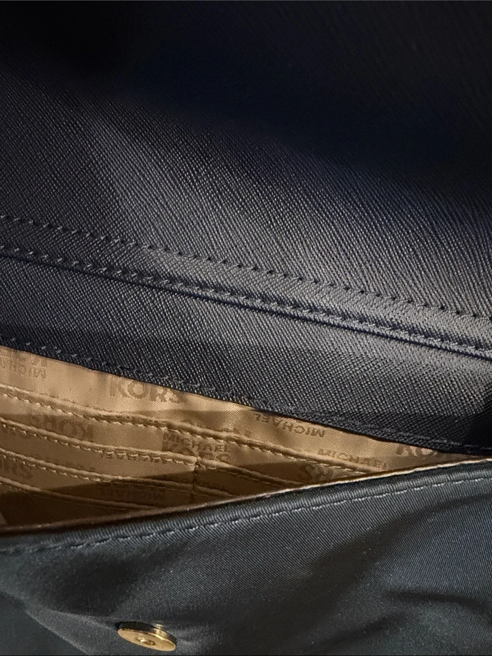Michael Kors Navy Tote with Front Flap Pocket - Picture 7 of 7